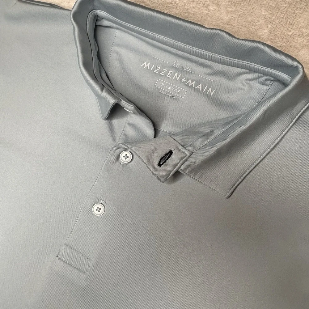 Mizzen+Main‎ Golf Polo X-Large Performance Blue Shirt Phil Mickelson Stretch